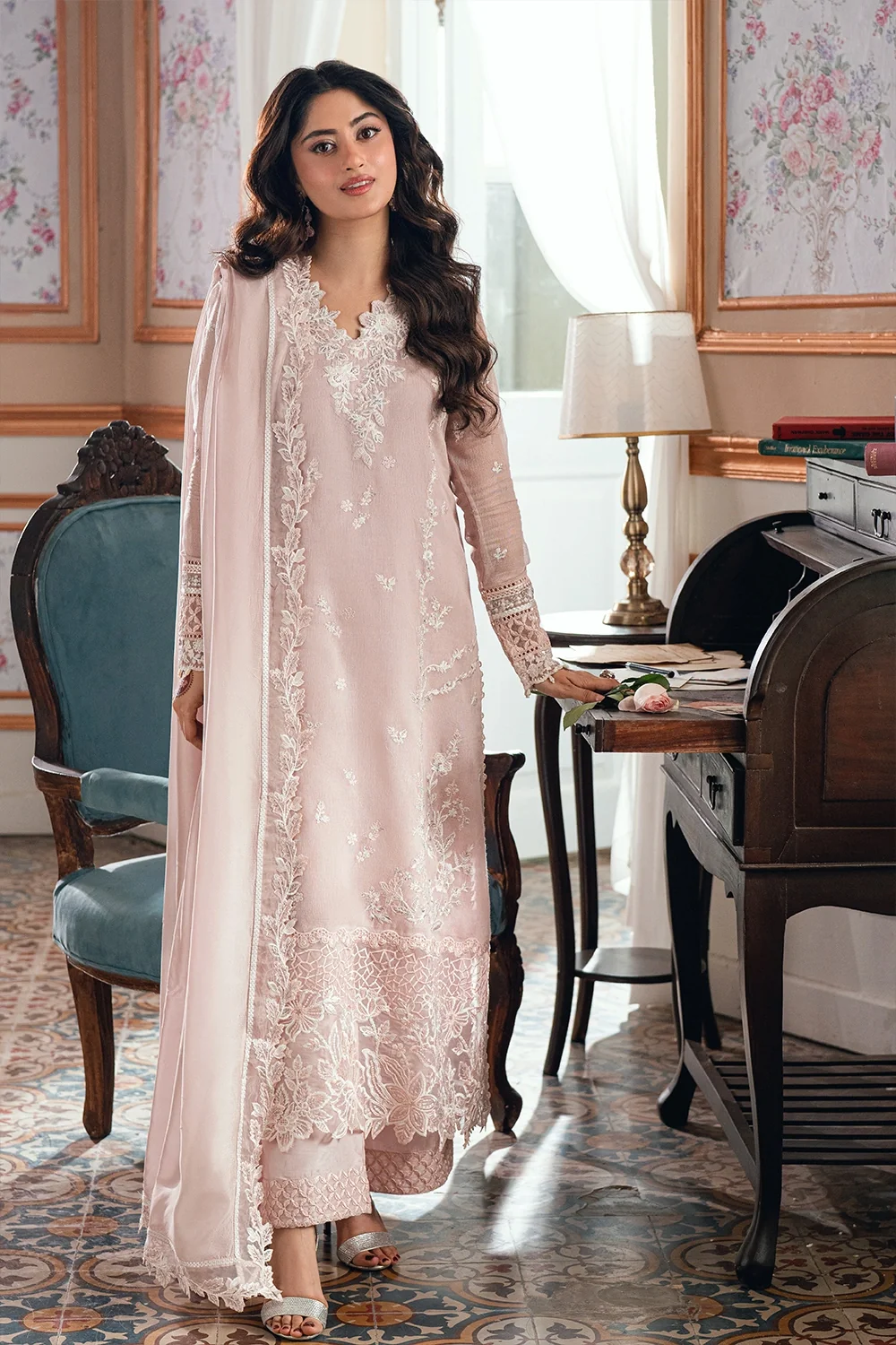 Azure Rosebud Egyptian Lawn THSS-0001