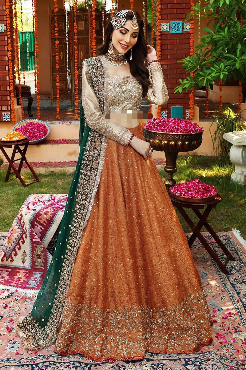 THS 0015 - Ayesha Imran bridal maxi RUEDAD E SAHR-A ravishing blush long frock